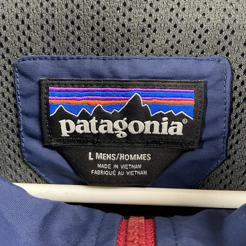 Patagonia Jacket Mens Large Baggies Full Zip Windbreaker DWR Mesh Lined 28150